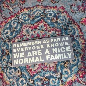 Tabletop Wooden “Nice Normal Family” sign